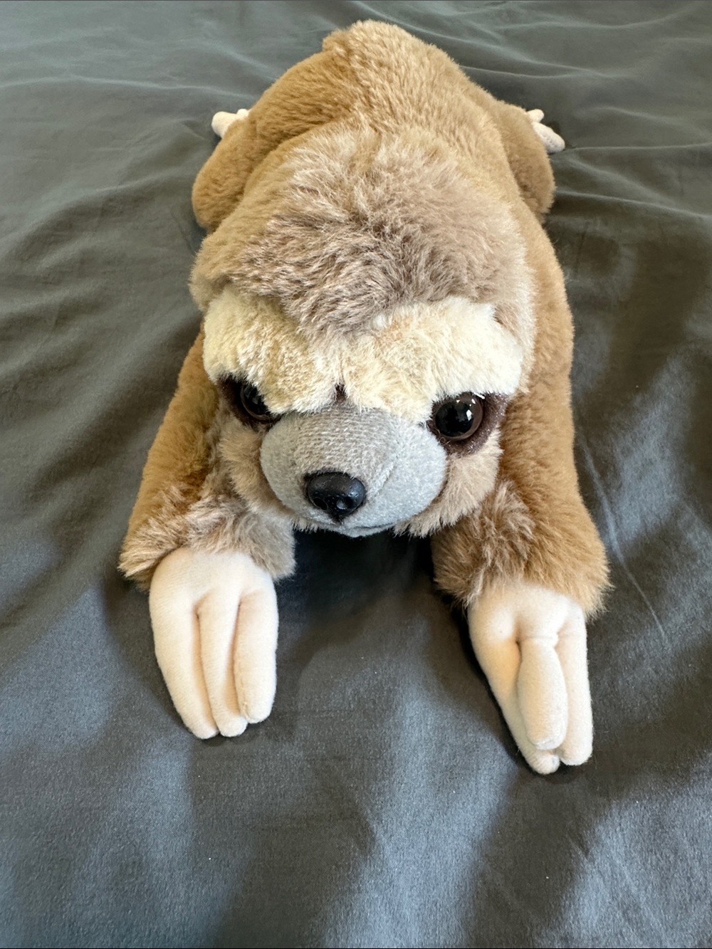 FAO Schwarz Brown & Cream Plush Sloth Toy - NWOT